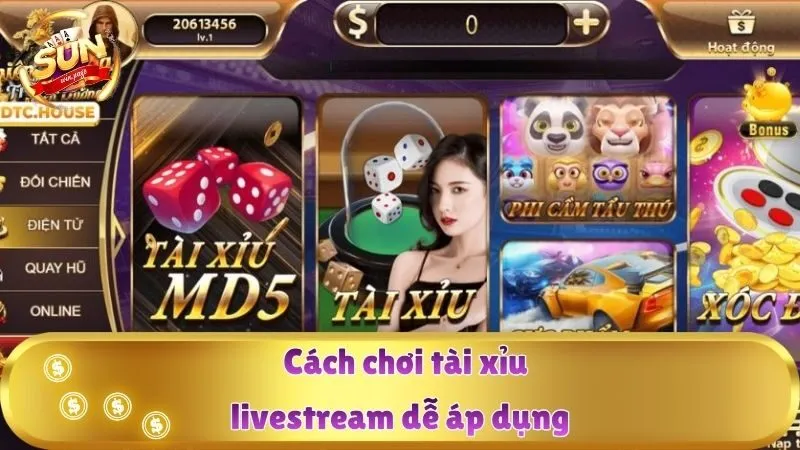 Cách chơi tài xỉu livestream dễ áp dụng